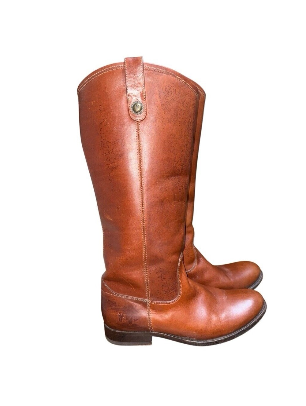 Frye Melissa Button 77167 Brown Leather Knee High Riding Boots Size 9 B Read - Picture 7 of 9